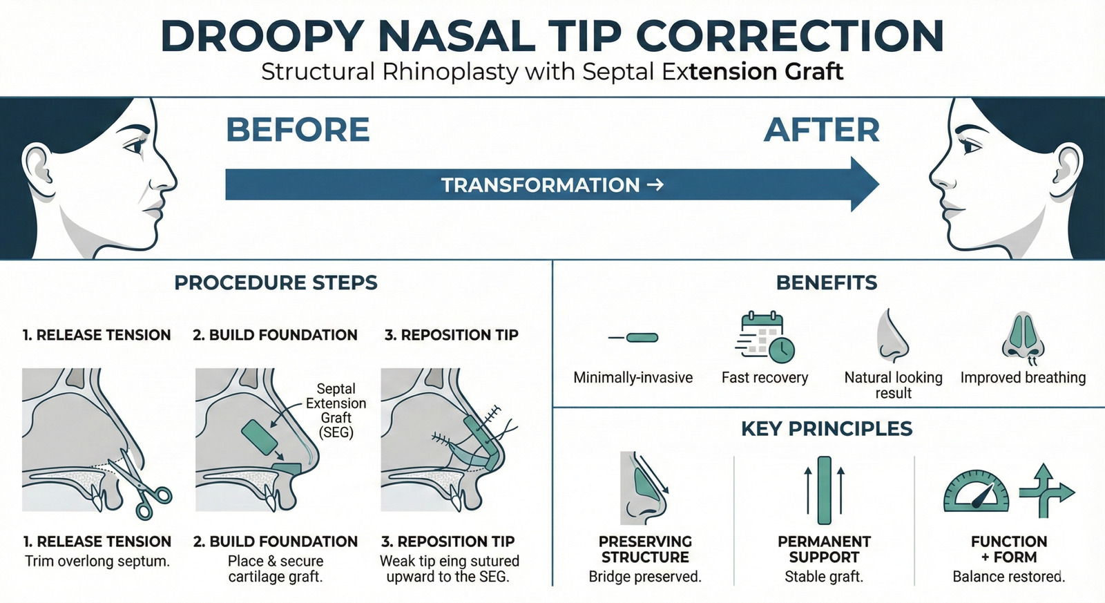 droopy nose tip rhinoplasty